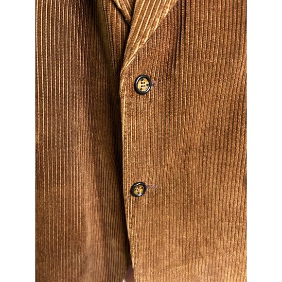 Mens Cordovan & Grey Ltd Brown Corduroy Blazer Jacket Mens 46L Retro Vintage - Picture 2 of 8